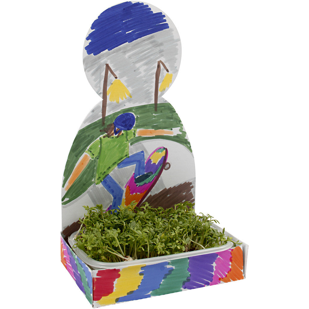 Bac à semer en forme de figurine, corps, H : 20 cm, blanc, 6 set/ 1 Pq. [HOB-233441]