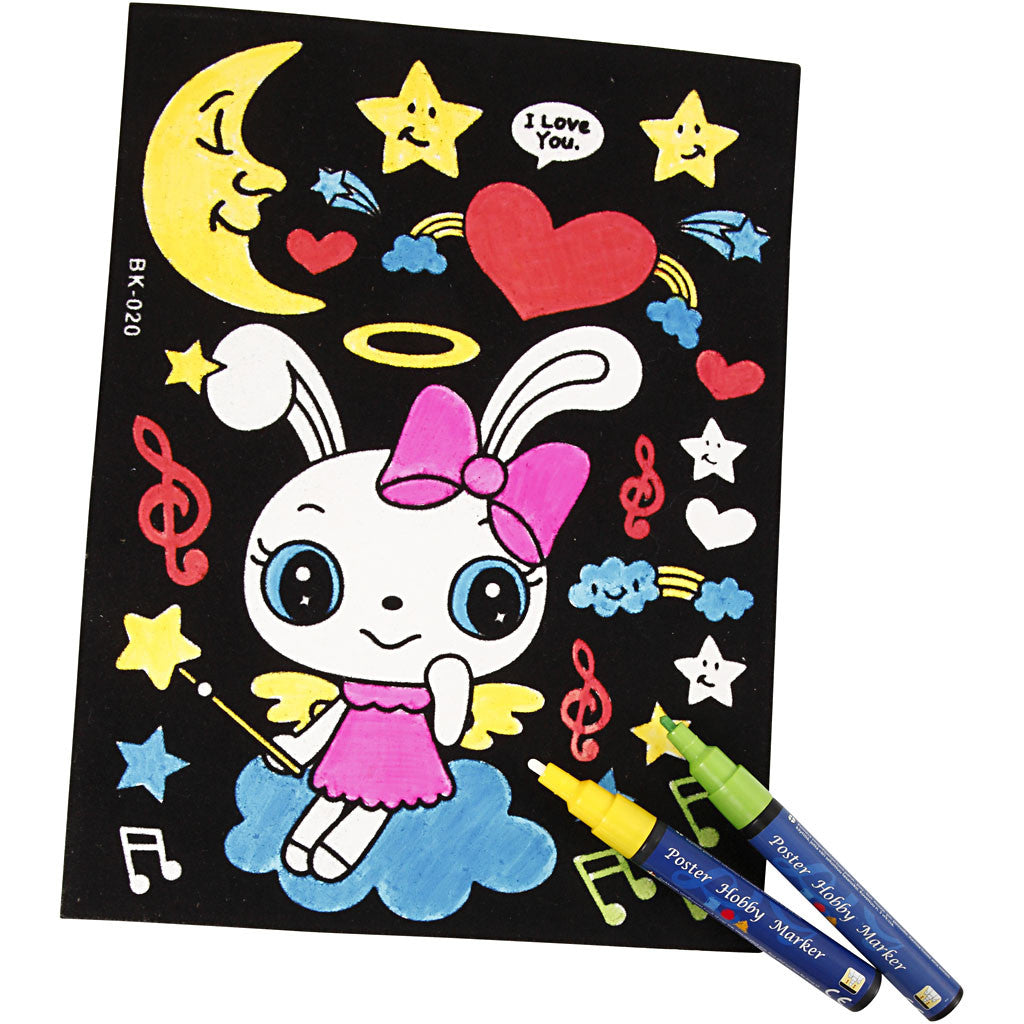 Images en velours, dim. 25x19 cm, 16 pièces/ 1 Pq. [HOB-23351]