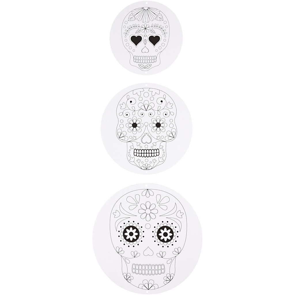 Décorations pour mobile avec motifs, d 12+15+18 cm, 300 gr, blanc, 3 set/ 1 Pq. [HOB-236290]