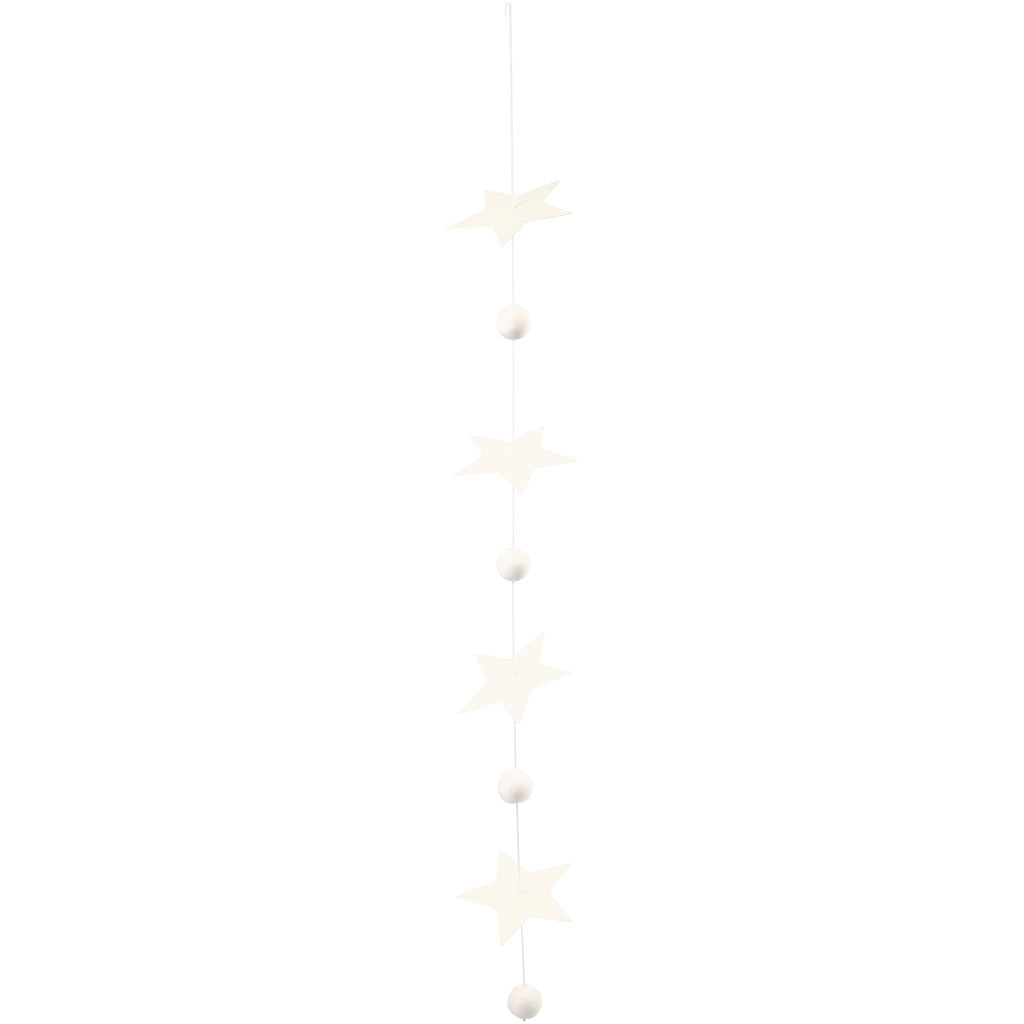 Etoiles, dim. 7,3+10 cm, 240 gr, blanc, 40 pièces/ 1 Pq. [HOB-23851]