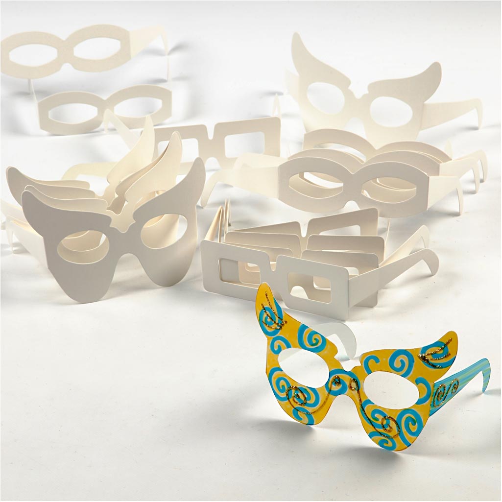 Lunettes, H : 4,5-10 cm, L : 32 cm, blanc, 160 pièces/ 1 Pq. [HOB-23869]