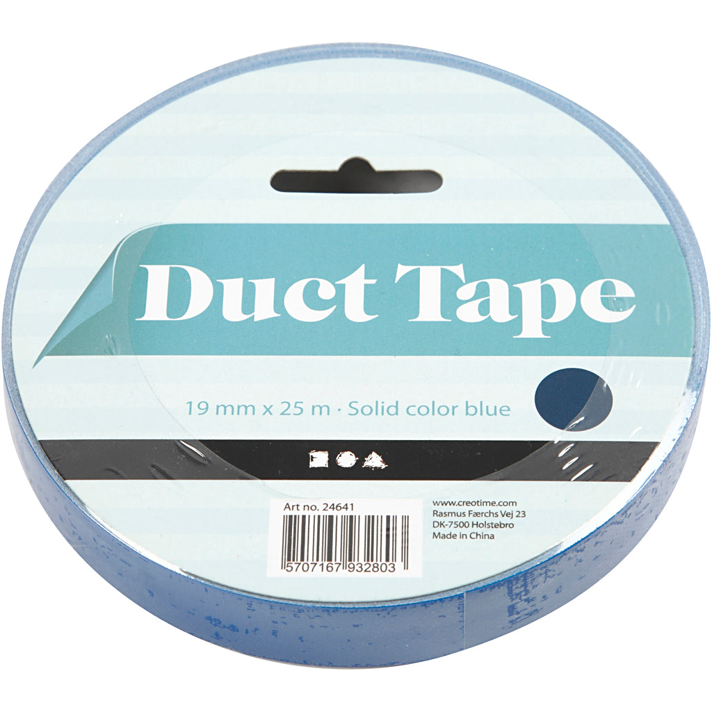 Duct tape, L : 19 mm, bleu, 25 m/ 1 rouleau [HOB-24641]