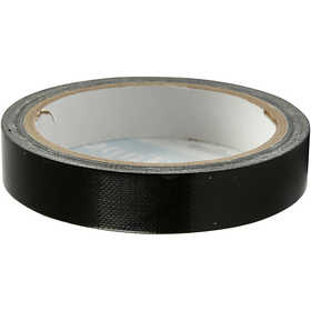 Duct tape, L : 19 mm, noir, 25 m/ 1 rouleau [HOB-24645]