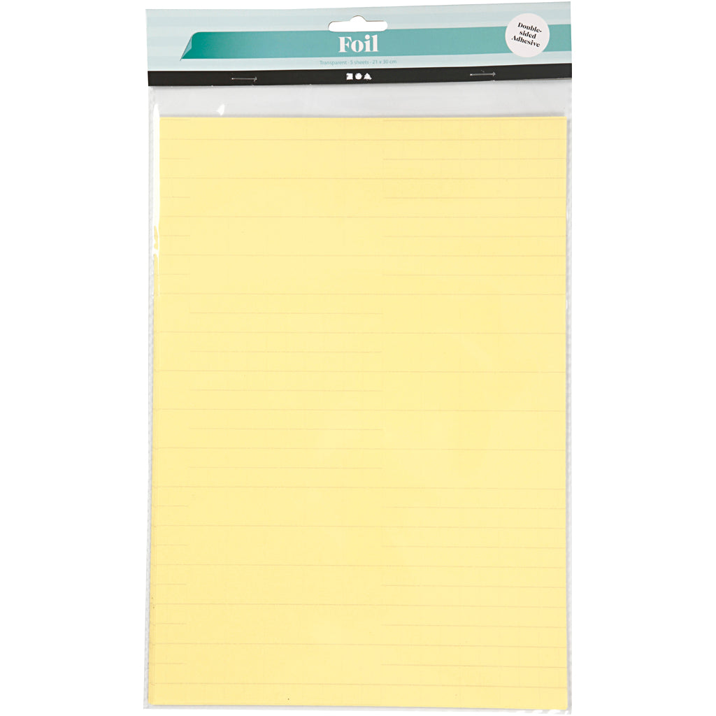 Film adhésif double-face, feuille 210x297 mm, 5 flles/ 1 Pq. [HOB-246721]