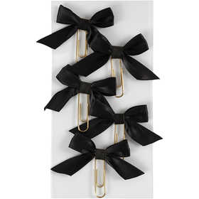 Trombones métalliques, dim. 40x70 mm, noir, 5 pièces/ 1 Pq. [HOB-247102]