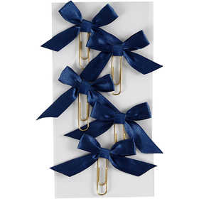 Trombones métalliques, dim. 40x70 mm, bleu, 5 pièces/ 1 Pq. [HOB-247104]