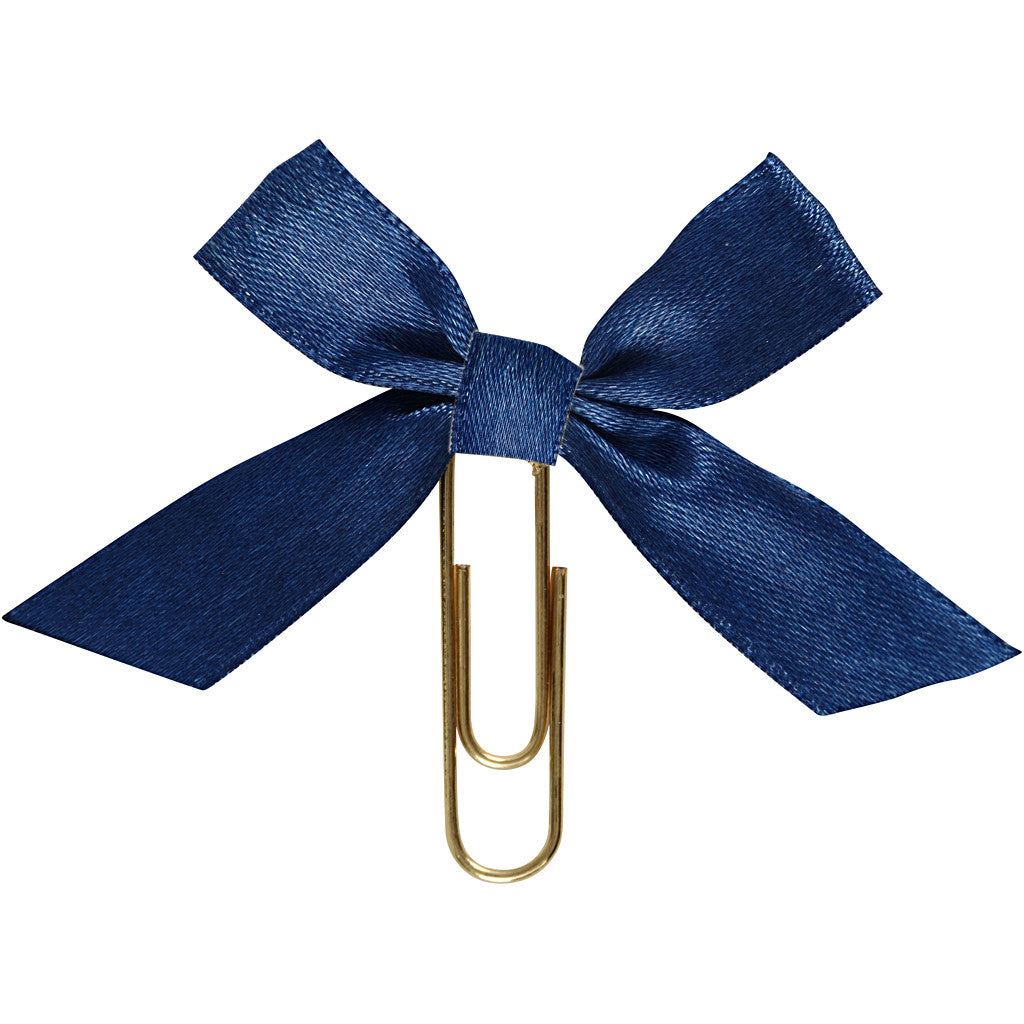 Trombones métalliques, dim. 40x70 mm, bleu, 5 pièces/ 1 Pq. [HOB-247104]