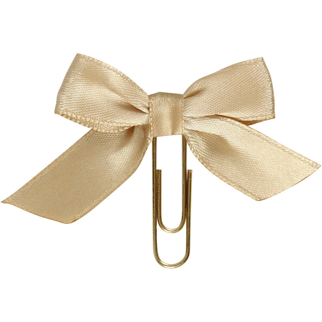 Trombones métalliques, dim. 40x70 mm, or, 5 pièces/ 1 Pq. [HOB-247106]