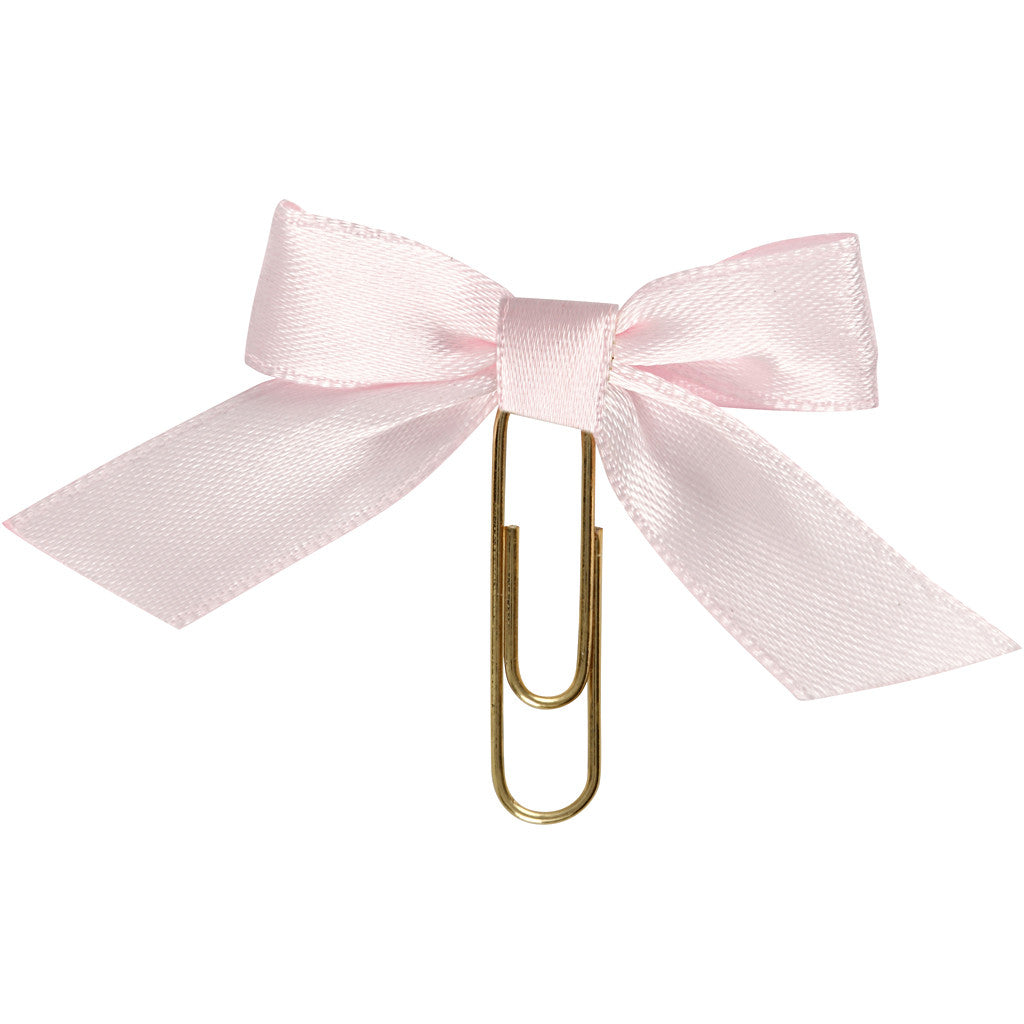 Trombones métalliques, dim. 40x70 mm, rose clair, 5 pièces/ 1 Pq. [HOB-247109]