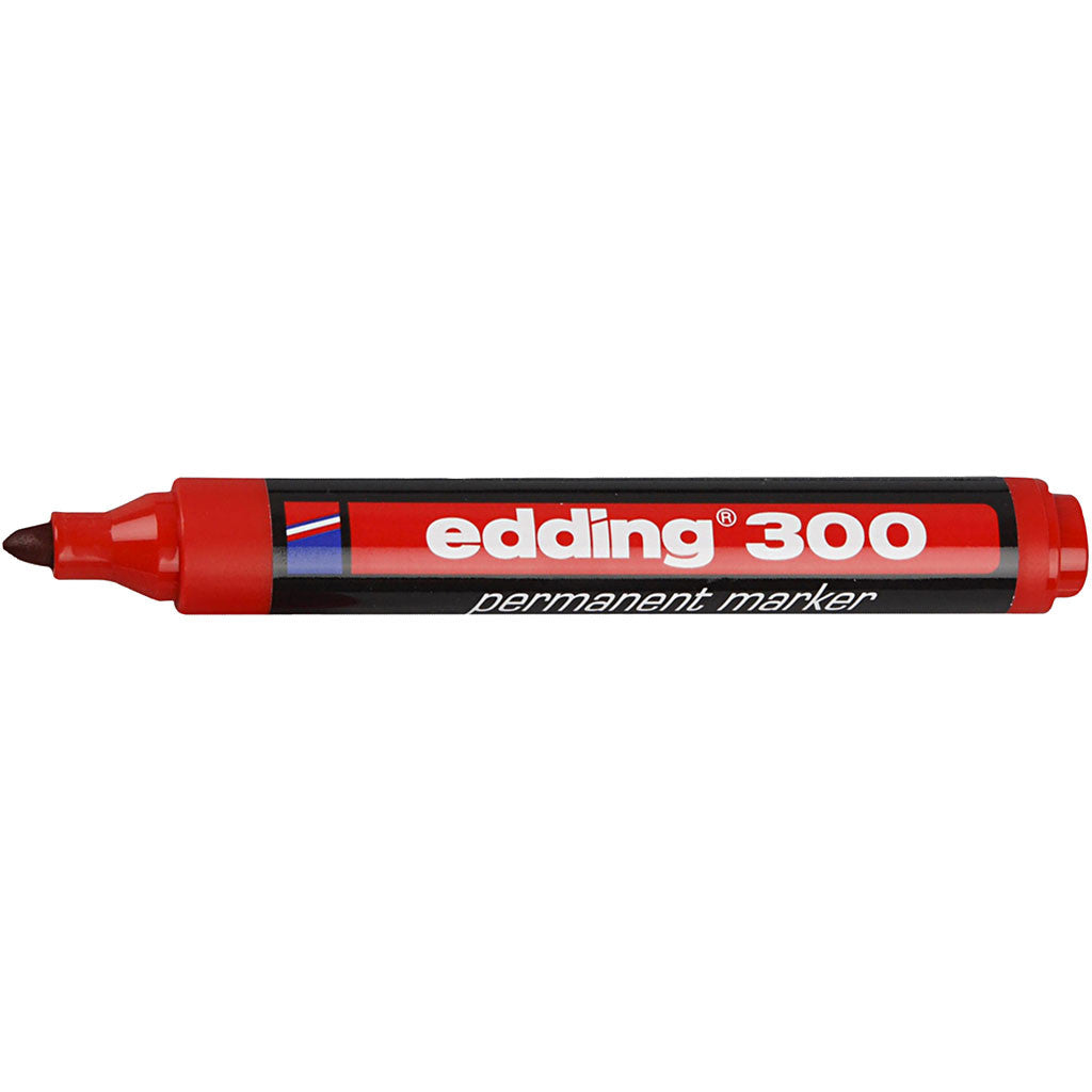Marqueur Edding 300, trait 1,5-3 mm, rouge, 1 pièce [HOB-25021]
