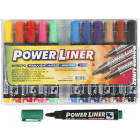 Power Liner, trait 1,5-3 mm, ass. de couleurs, 12 pièces/ 1 Pq. [HOB-25042]