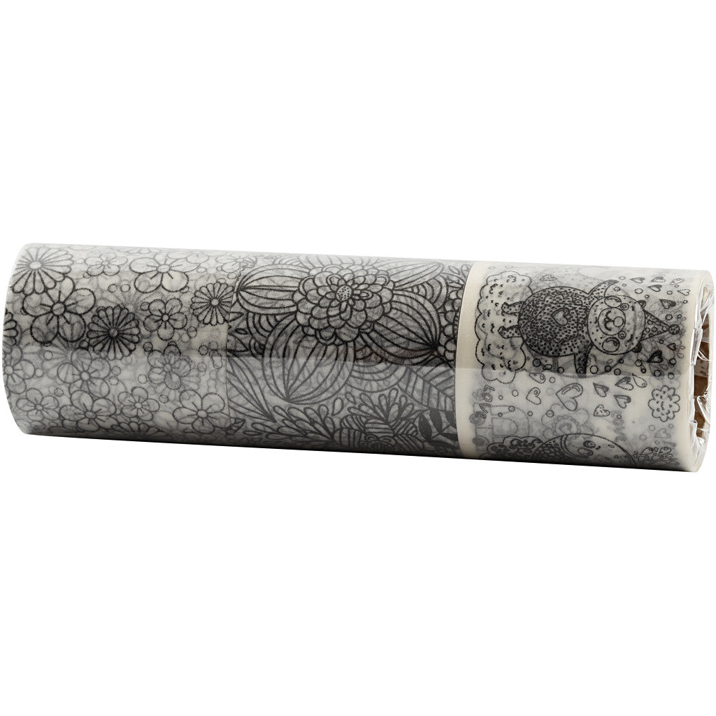 Ruban adhésif Washi Tape, L : 50 mm, 3x5 m/ 1 Pq. [HOB-25217]