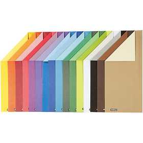 Papier Cartonné Color Bar, A4, feuille 210x297 mm, 250 gr, 16 flles ass./ 1 Pq. [HOB-25420]