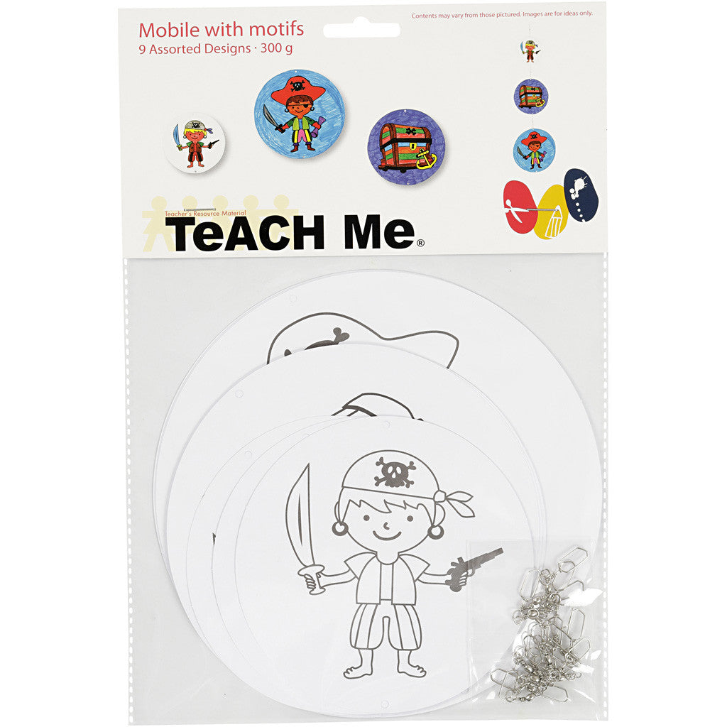 Décorations pour mobile avec motifs, d 12+15+18 cm, 300 gr, blanc, 3 set/ 1 Pq. [HOB-25458]