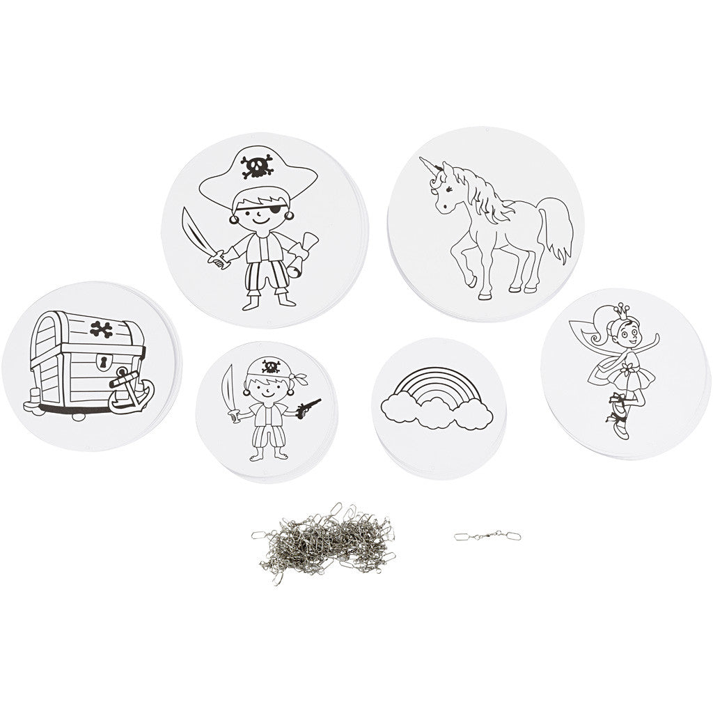 Décorations pour mobile avec motifs, d 12+15+18 cm, 300 gr, blanc, 20 set/ 1 Pq. [HOB-25460]