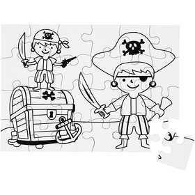 Puzzle, dim. 15x21 cm, blanc, 16x24 pièces, 16 pièces/ 1 Pq. [HOB-25464]