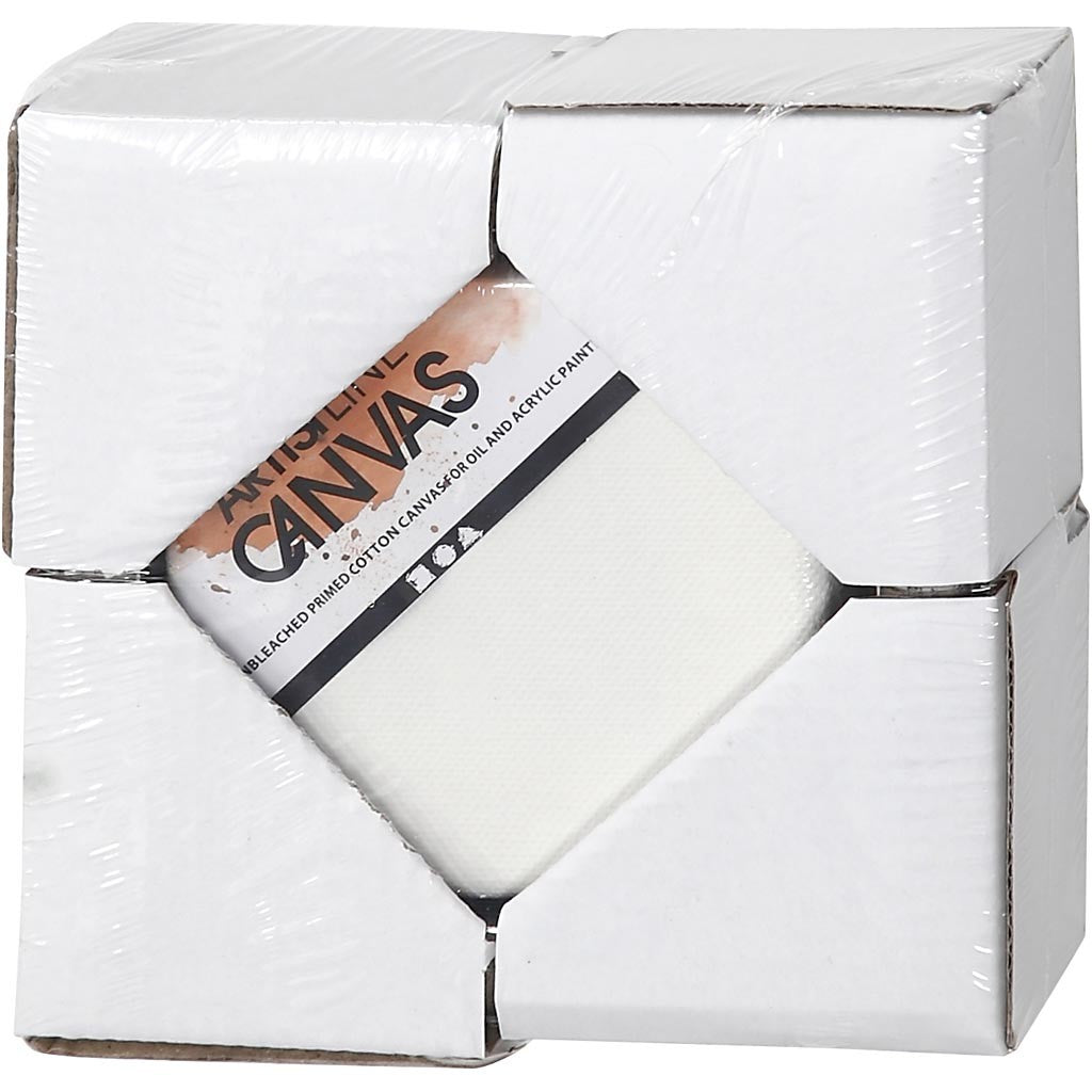 Entoile avec Cadre en Bois, dim. 10x10 cm, 360 gr, blanc, 6 pièces/ 1 Pq. [HOB-25750]