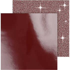 Papier Design, feuille 30,5x30,5 cm, 120+128 gr, rouge, 2 flles/ 1 Pq. [HOB-26332]