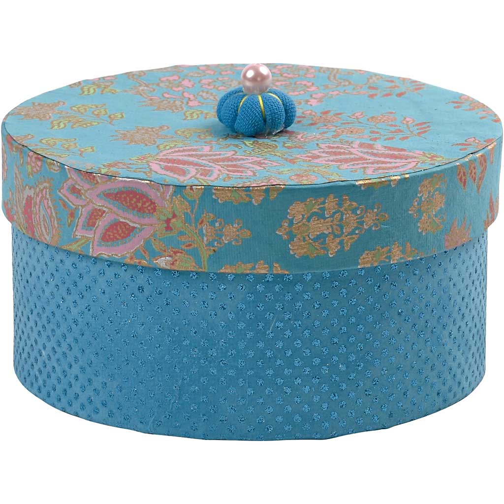 Boîtes Rondes, H : 5+6,5+7,5 cm, d 10+13+16 cm, 3 pièces/ 1 set [HOB-263700]