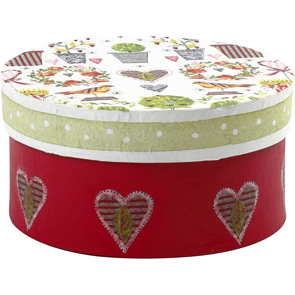 Boîtes Rondes, H : 5+6,5+7,5 cm, d 10+13+16 cm, 3 pièces/ 1 set [HOB-263700]