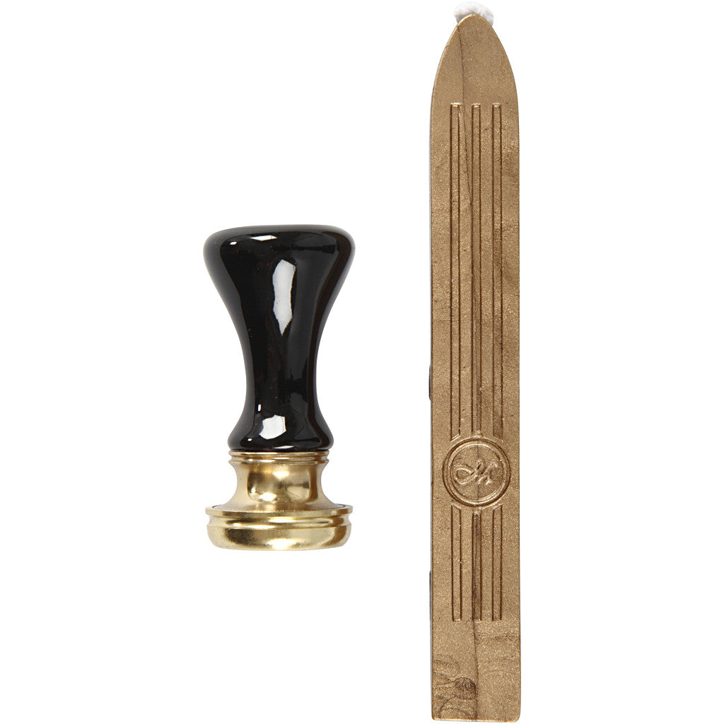 Kit à cacheter, d 17 mm, or, 1 set [HOB-270282]