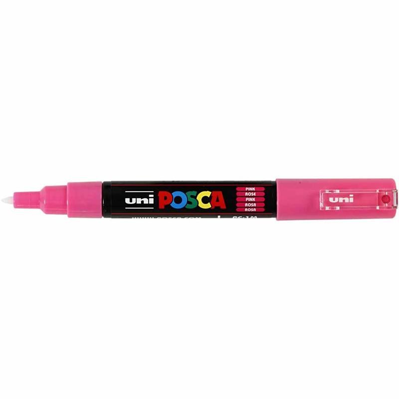 Feutre Posca, dim. PC-1M, trait 0,7 mm, extra fin, rose, 1 pièce [HOB-273056]