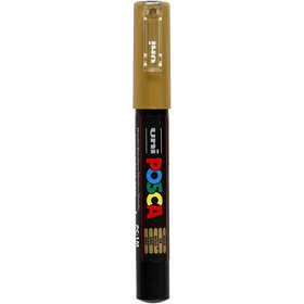 Feutre Posca, dim. PC-1M, trait 0,7 mm, extra fin, or, 1 pièce [HOB-273810]