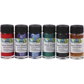 Peinture Magic Marble, couleurs métalliques, 6x20 ml/ 1 Pq. [HOB-30197]