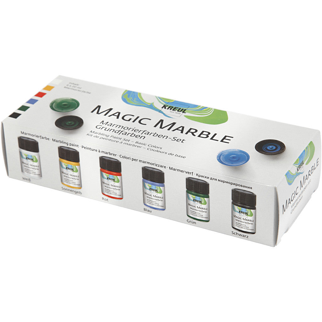 Peinture Magic Marble, couleurs classiques, 6x20 ml/ 1 Pq. [HOB-30199]