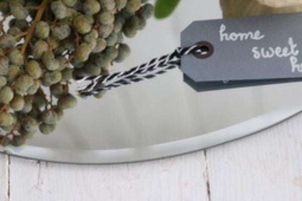 Plateau miroir rond Ø 20cm à bord biseauté (1 pièce) [IFS-30200]