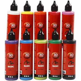 3D Liner - Assortiment, ass. de couleurs, 10x100 ml/ 1 Pq. [HOB-30388]