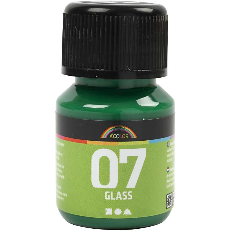 A-Color Glass Paint, brilliant green, 30 ml/ 1 bottle