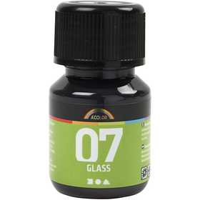 Peinture pour verre A-Color Glass, noir, 30 ml/ 1 flacon [HOB-31394]
