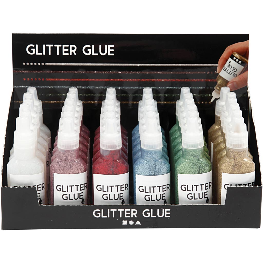 Colle à paillettes, 36x25 ml/ 1 Pq. [HOB-31840]