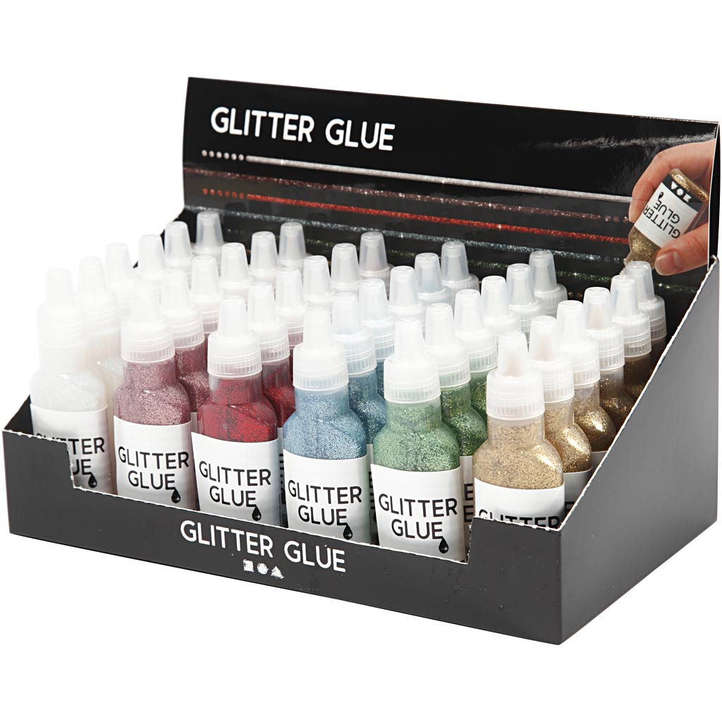 Colle à paillettes, 36x25 ml/ 1 Pq. [HOB-31840]