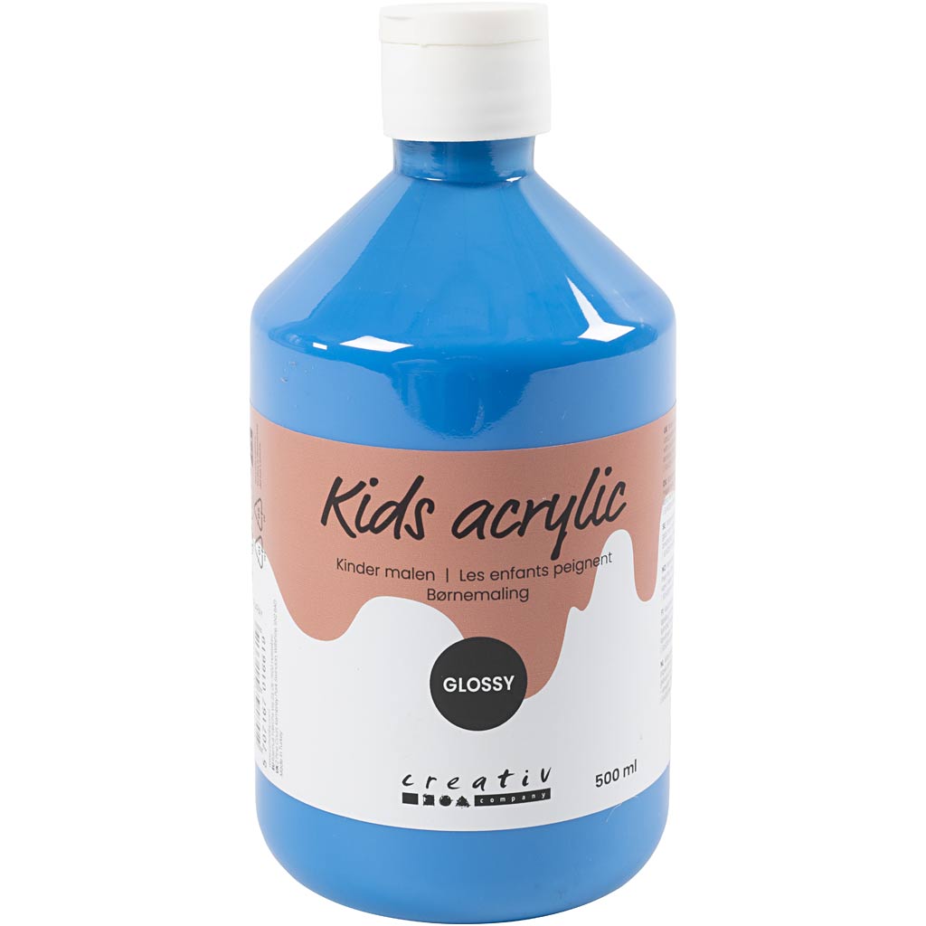 Acrylic Paint Glossy, primary blue, 500 ml/ 1 bottle