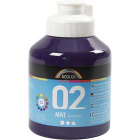 Peinture Acrylique Mate, violet, 500 ml/ 1 flacon [HOB-32122]