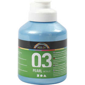 Peinture Acrylique Métallique, Métallisé, bleu clair, 500 ml/ 1 flacon [HOB-32220]