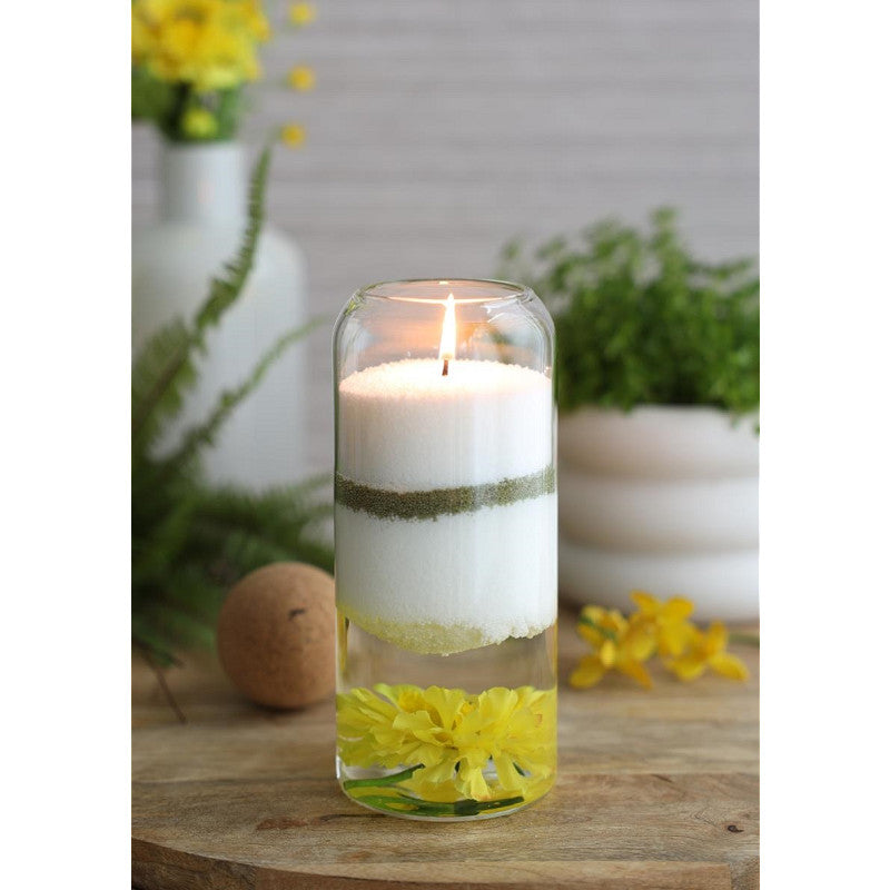 Bougie Pearlsand 400 g vert mousse (6 pièces) [IFS-32720]