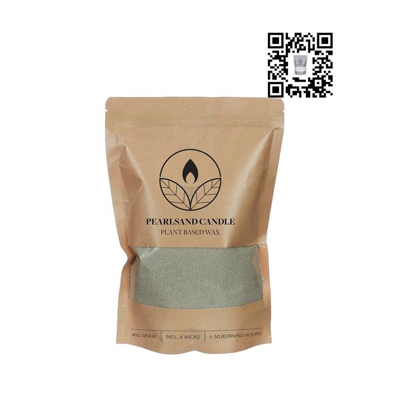 Bougie Pearlsand 400 g vert clair (6 pièces) [IFS-32725]