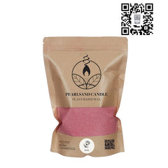 Bougie parfumée Pearlsand 400 g rose (6 pièces) [IFS-32914]