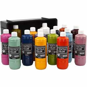 Textile Color, ass. de couleurs, 15x500 ml/ 1 Pq. [HOB-34165]