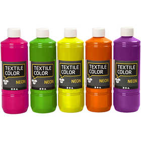 Textile Color, ass. de couleurs, 5x500 ml/ 1 Pq. [HOB-34228]