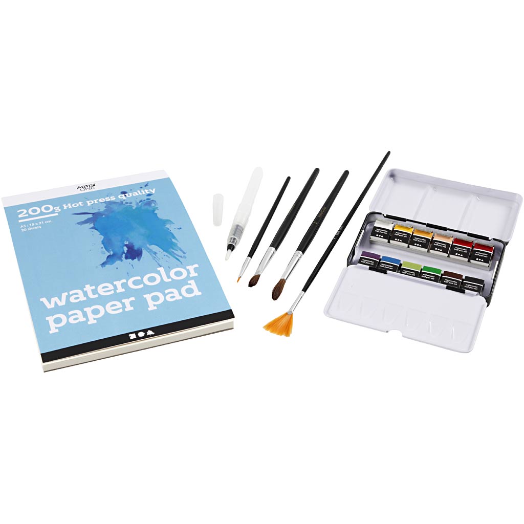 Kit de démarrage DIY Aquarelle, 1 Pq. [HOB-34249]