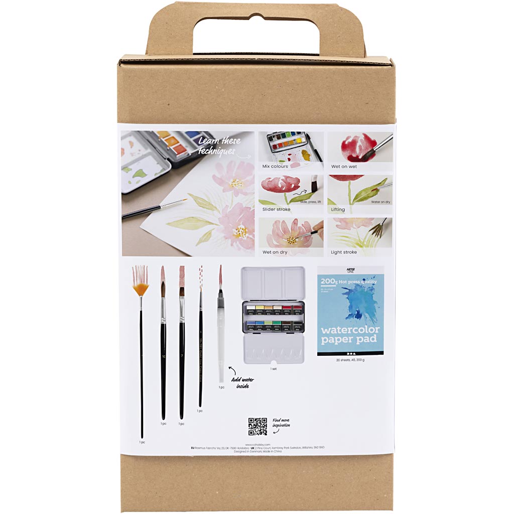 Kit de démarrage DIY Aquarelle, 1 Pq. [HOB-34249]