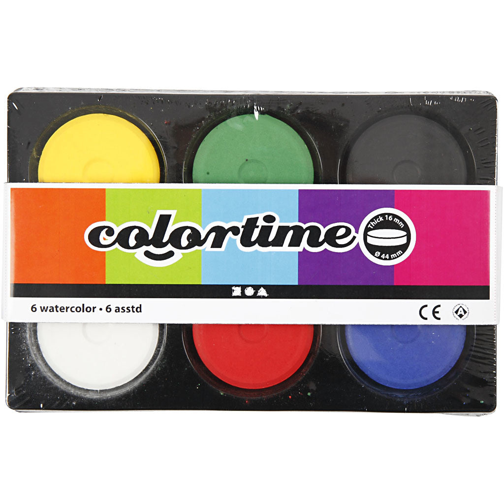 Pastilles aquarelles, H : 19 mm, d 57 mm, couleur primaire, 1 Pq. [HOB-34576]