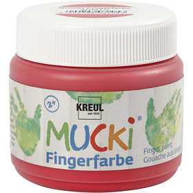 MUCKI Peinture au doigt, rouge, 150 ml/ 1 boîte [HOB-34760]