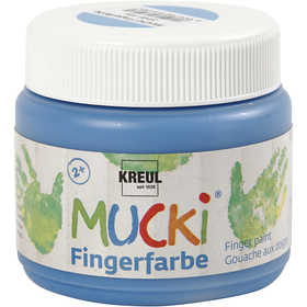 MUCKI Peinture au doigt, bleu, 150 ml/ 1 boîte [HOB-34761]