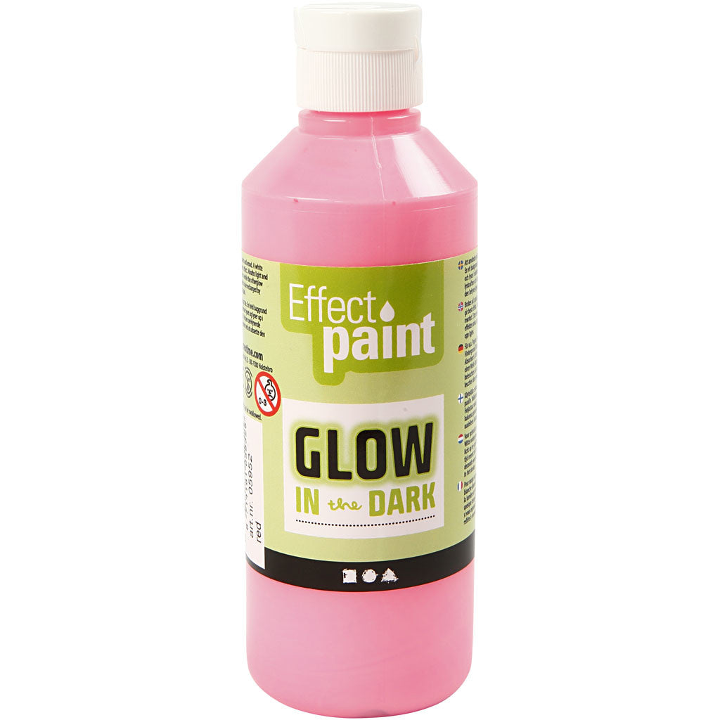 Glow in the Dark, rouge clair fluorescent, 250 ml/ 1 flacon [HOB-34934]