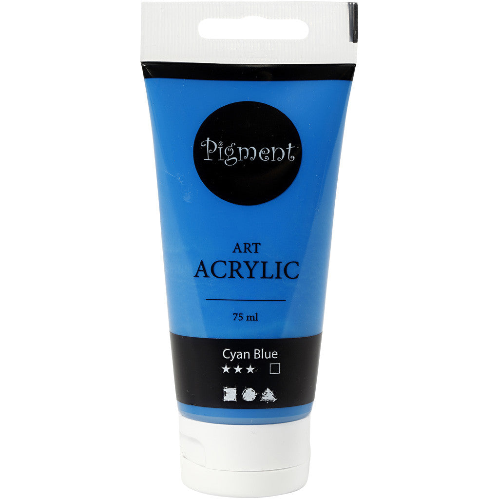 Peinture Acrylique, semi-brillant, opaque, bleu primaire, 75 ml/ 1 flacon [HOB-35149]